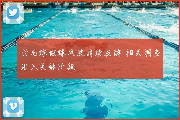 羽毛球假球风波持续发酵 相关调查进入关键阶段